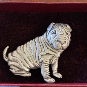 Shar Pei Pewter Brooch JJ 1986